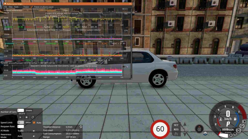 What is BeamNG and how does it use CPU and GPU