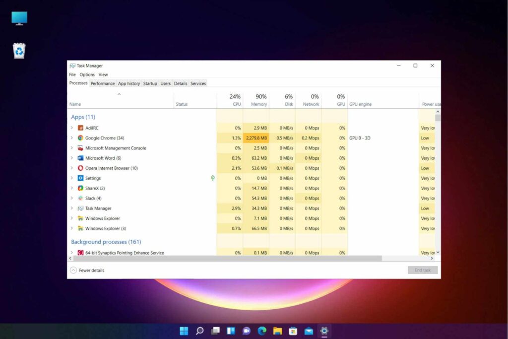 Background Processes and Software gpu