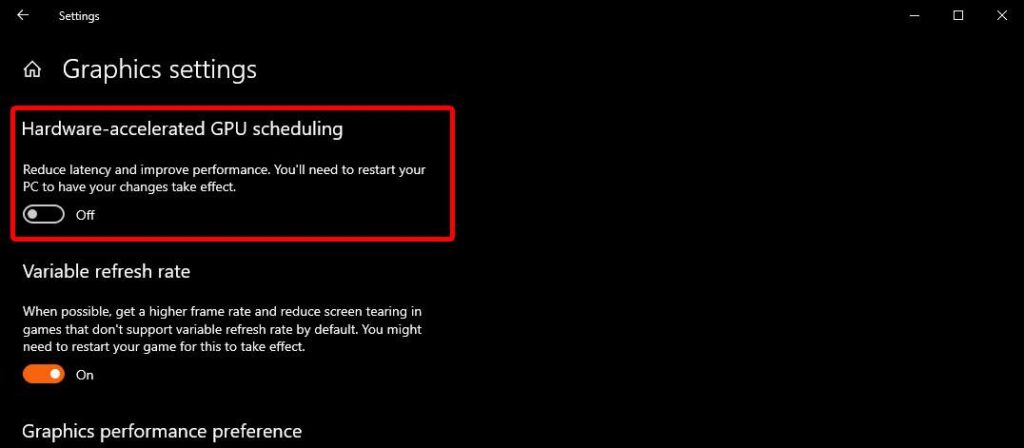 How to Disable Windows 10's Hardware Accelerated GPU Scheduling