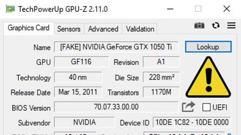 Identifying a Fake GPU Serial Number