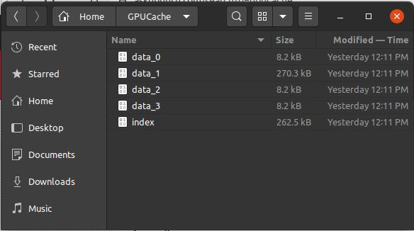 Why is the GPU cache folder on my desktop