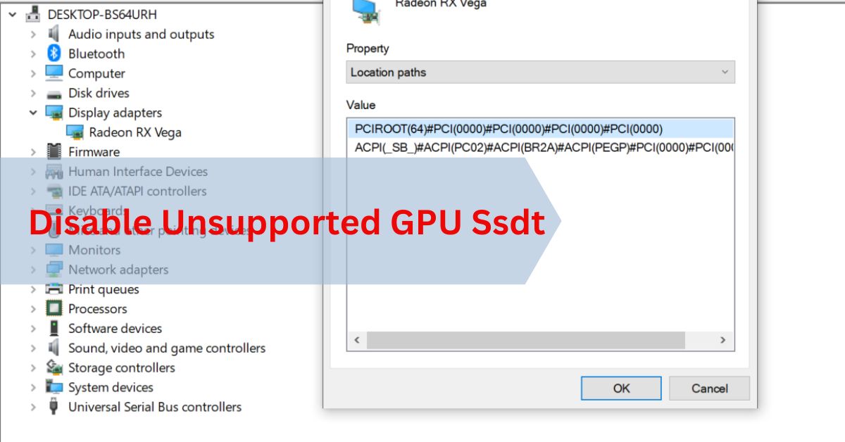 Disable Unsupported GPU Ssdt