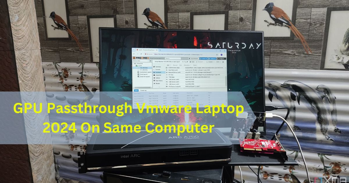 GPU Passthrough Vmware Laptop 2024 On Same Computer