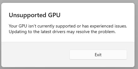 Why Disable Unsupported GPUs